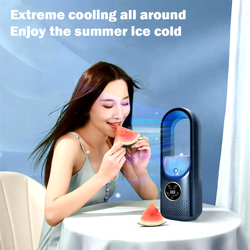 Portable USB Rechargeable Desk Fan 6-Speed Adjustable Low Noise Vertical Cooling Fan
