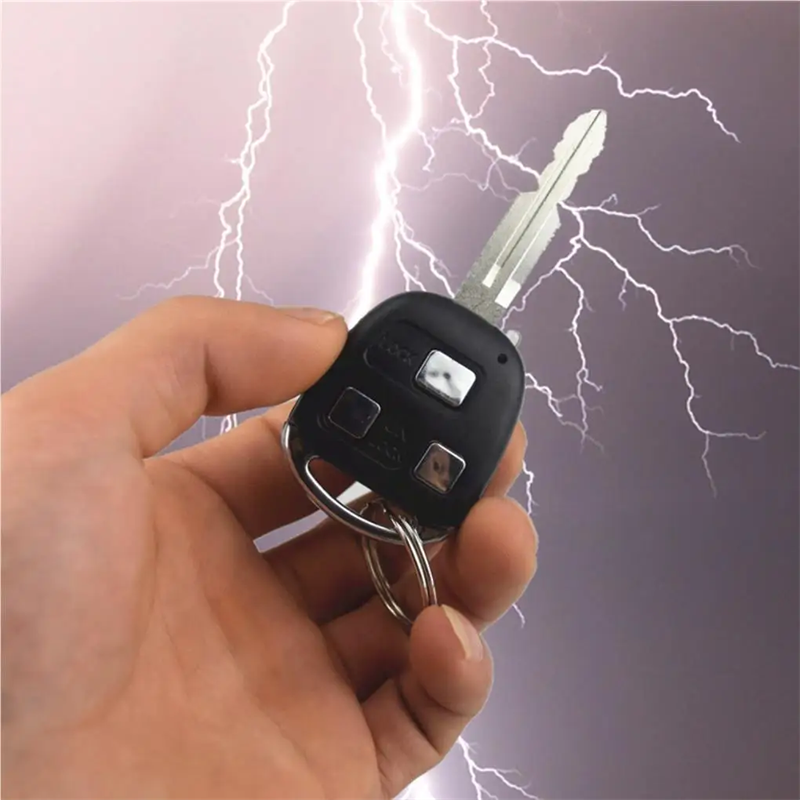 3 in 1 Electric Shock Car Key Prank Toy with LED Light and Laser Light