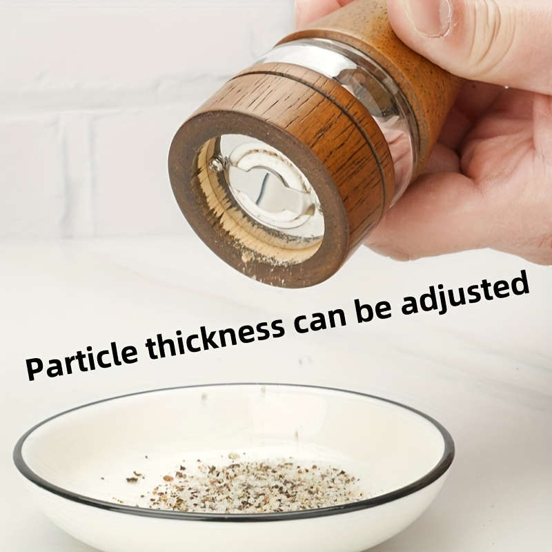 8 Adjustable Premium Oak Manual Pepper Grinder