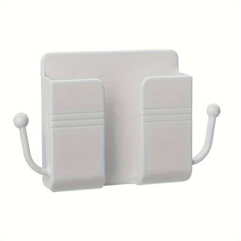 1Pcs Adhesive Wall Mount Bracket with Hook Cell Phone Charger Remote Control Organizer