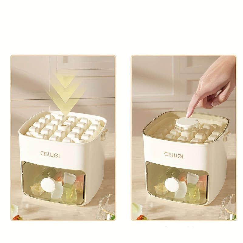 Portable Ice Maker with Food-Grade Plastic Ice Trays with Storage Bin and Lid