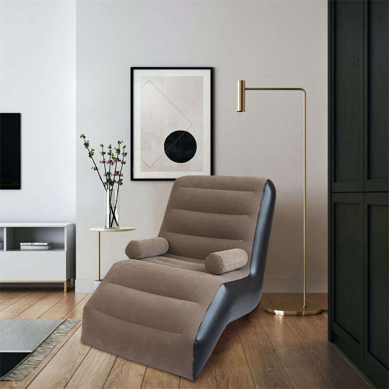 Portable Inflatable S Shape Lazy Sofa Living Room Furniture Outdoor Leisure Chair