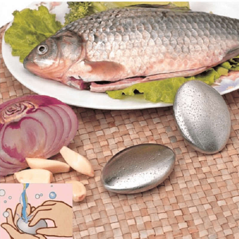 Stainless Steel Oval Soap to Remove Hand Odor and Garlic Fishy Odor