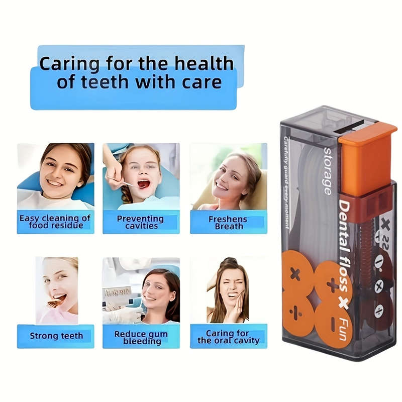 Automatic Dental Floss Dispenser Portable Toothpick Holder With 10 Refillable Dental Floss