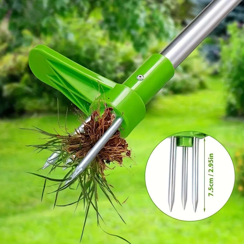 Double-Section Split Aluminum Tube Vegetable Digging Gardening Hand Tool Weed Removal Tool