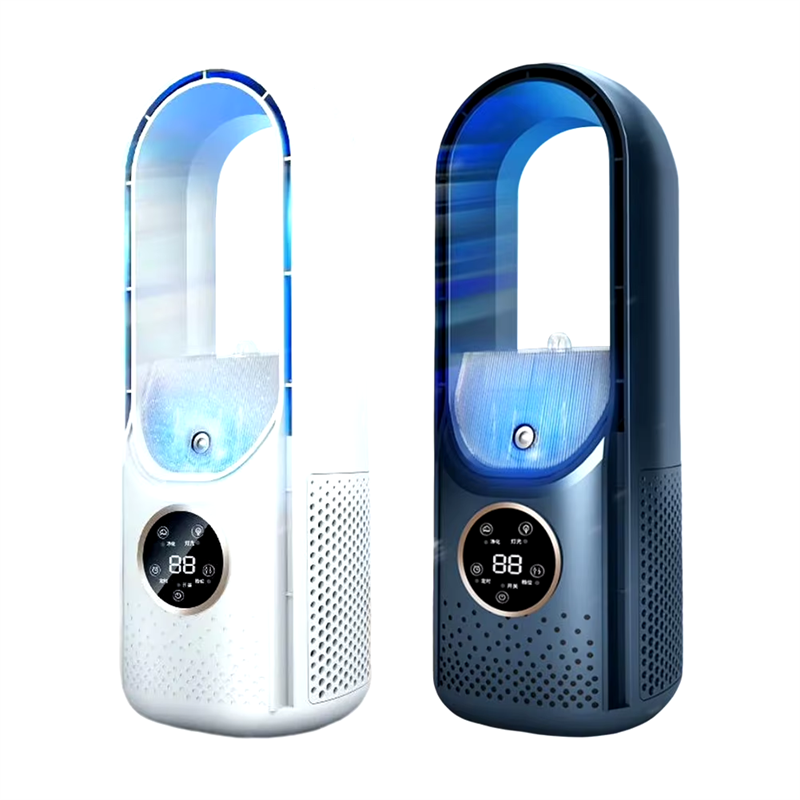 Portable USB Rechargeable Desk Fan 6-Speed Adjustable Low Noise Vertical Cooling Fan
