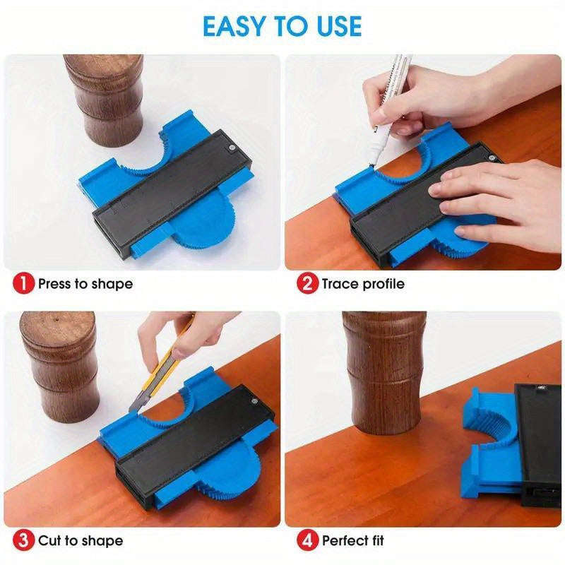 12.7cm Adjustable Precision Contour Duplicator for DIY Carpentry, Carpet and Tile Measurements