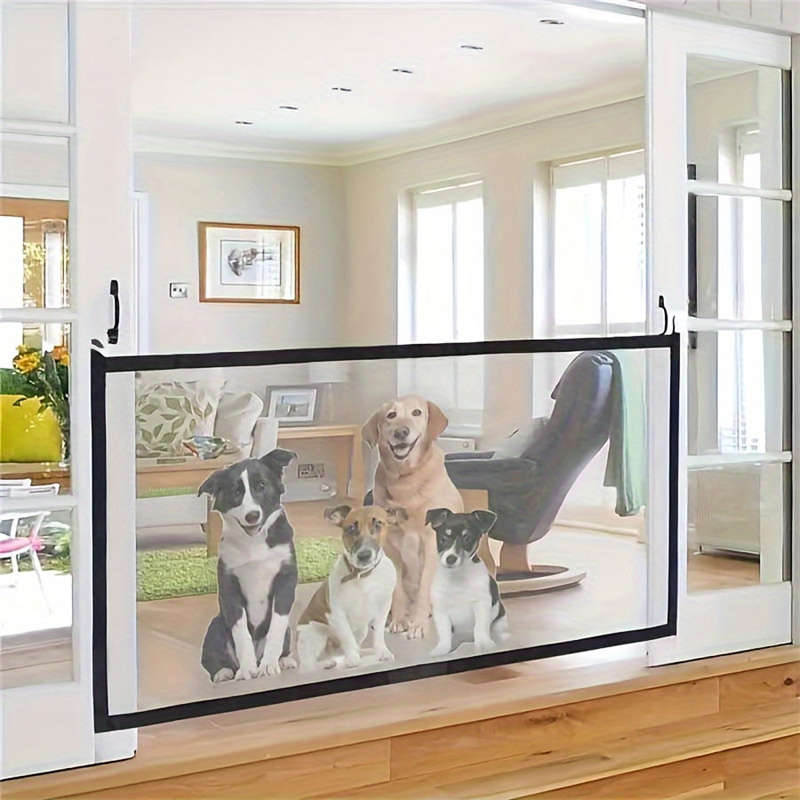 Nylon Mesh Barrier Easy to Install Pet Safe Gate for Rooms and Stairs