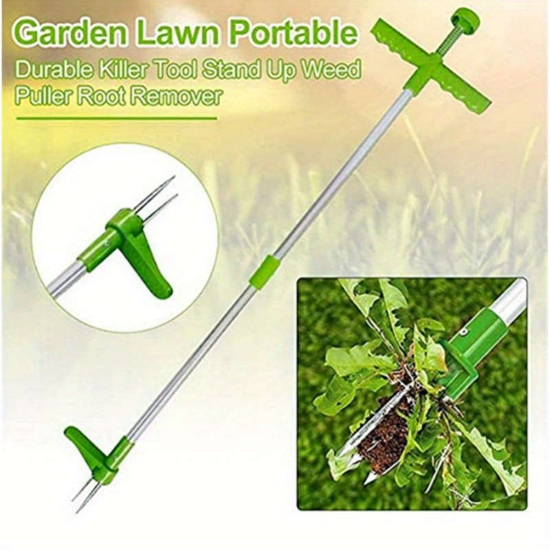 Double-Section Split Aluminum Tube Vegetable Digging Gardening Hand Tool Weed Removal Tool