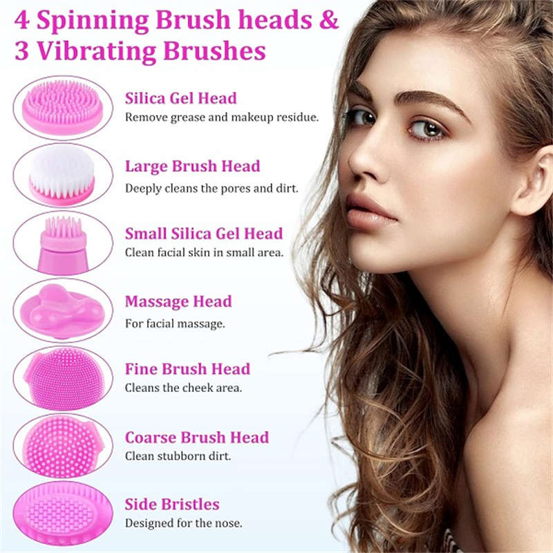4 In 1 Sonic Vibration Rotating Cleansing Brush