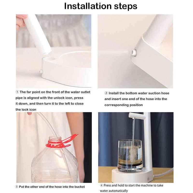 Portable USB Pipe Touchless Automatic Bottom Loading Bottle Water Pump Dispenser