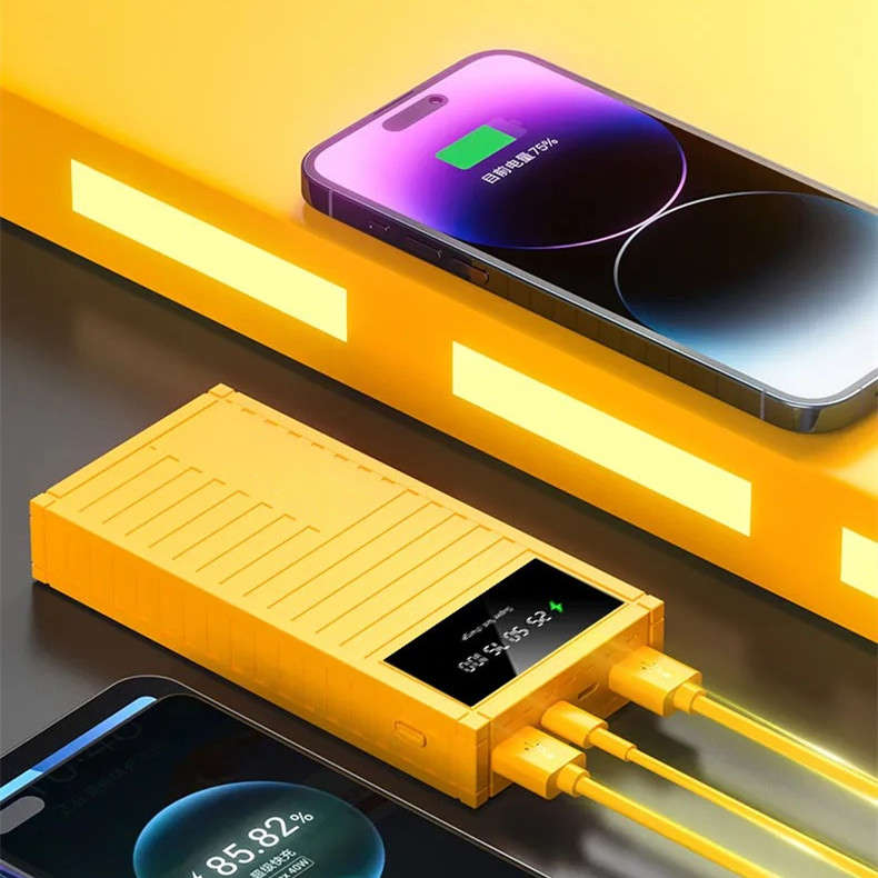 High Capacity 30000 mAh Power Bank External Battery for Phone Tablet with LED Screen
