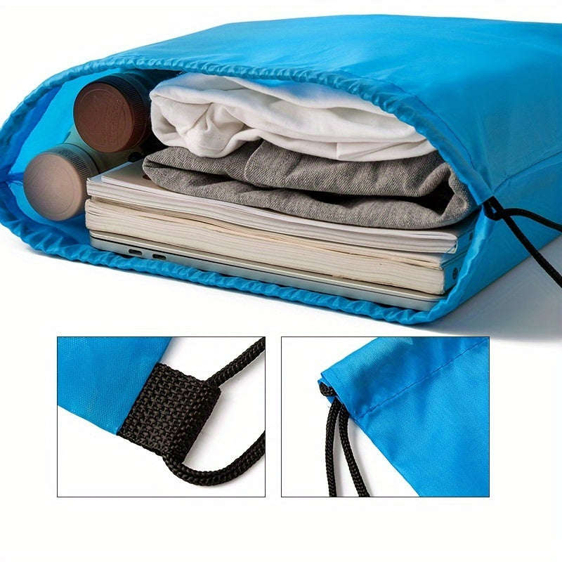 1pc Multicolor Drawstring Duffle Bag, Oxford Cloth Sports Backpack, Marathon Running Bag, Football G