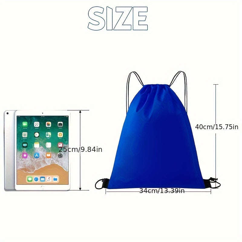1pc Multicolor Drawstring Duffle Bag, Oxford Cloth Sports Backpack, Marathon Running Bag, Football G