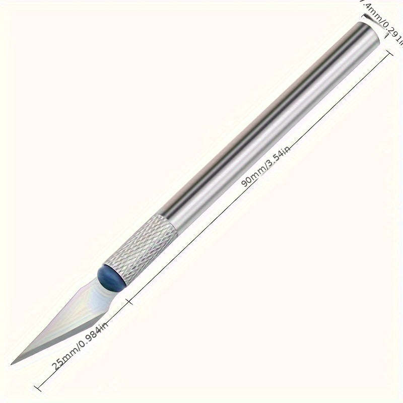 7-Piece Precision Engraving Knife Set, Metal Craft Knife with Replaceable Blades, Hand Engraving Hob