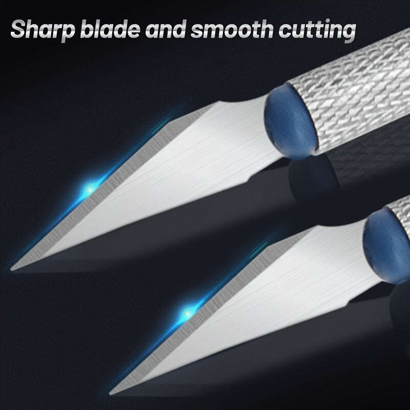 7-Piece Precision Engraving Knife Set, Metal Craft Knife with Replaceable Blades, Hand Engraving Hob