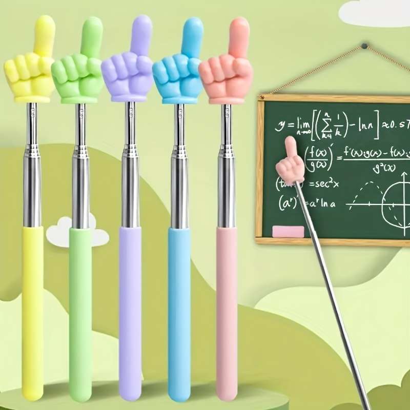 1pc Colorful Telescopic Finger Reading Stick