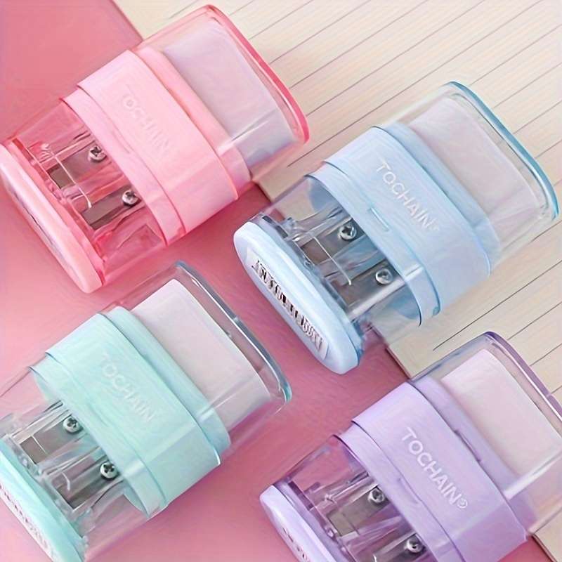 2-In-1 Mini Pencil Sharpener And Oval Eraser