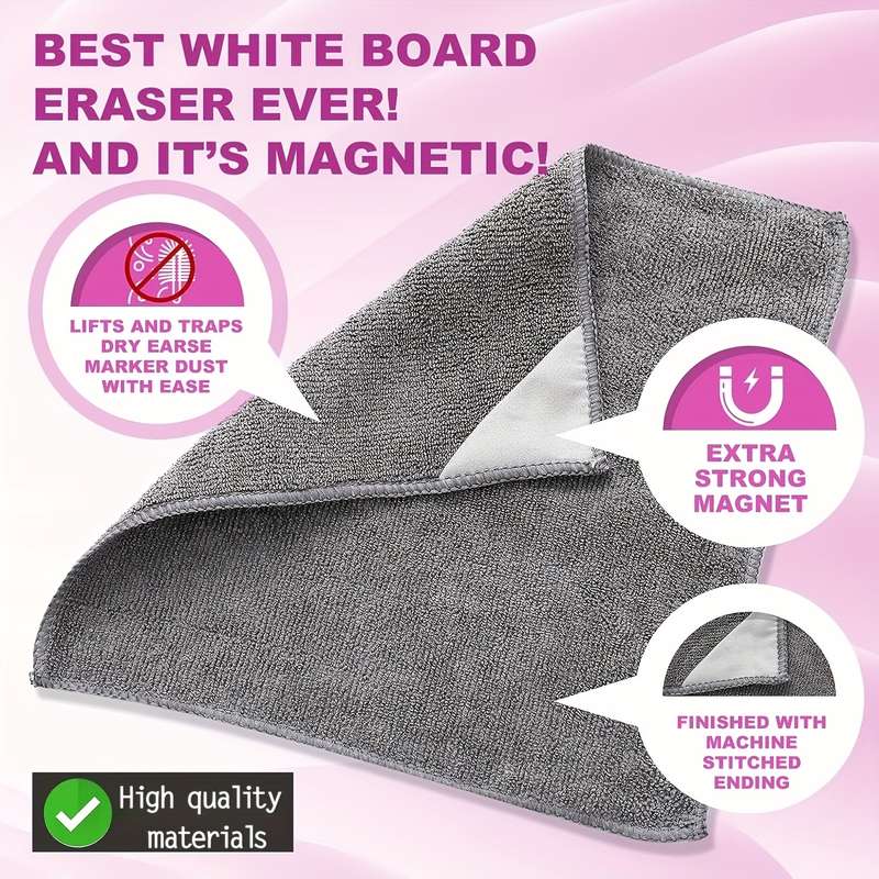 2 Pcs Magnetic Microfiber Cloths