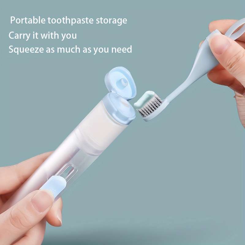 Manual Toothbrush With Portable Toothpaste Reservoir