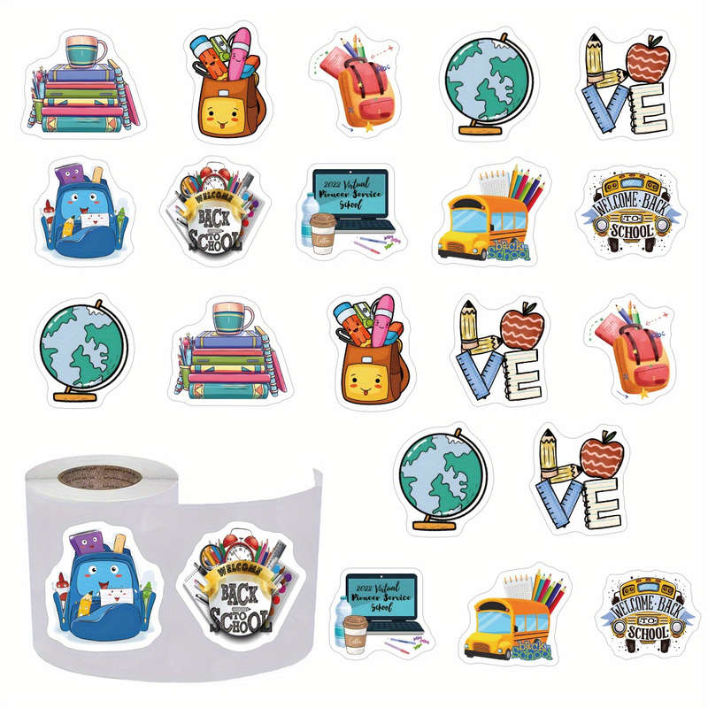 500pcs School Supplies Learning Waterproof Stickers