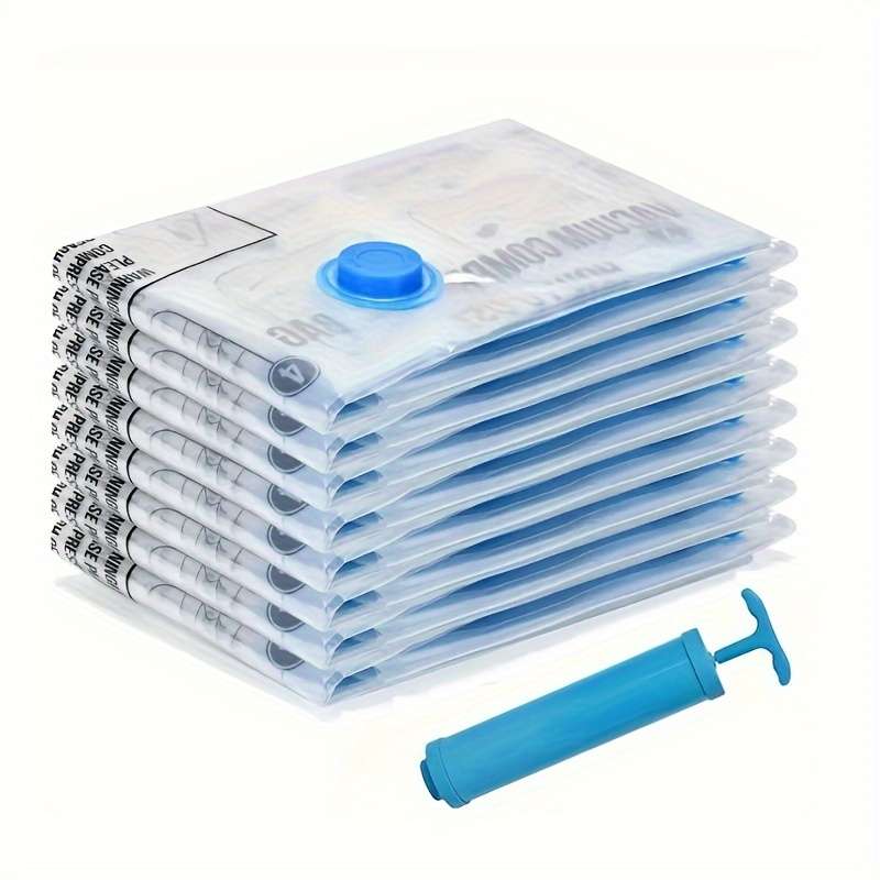6-Pack Vacuum Storage Bags With Hand Pump