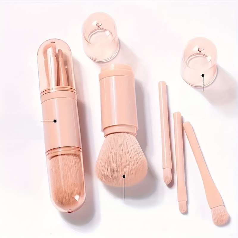 Multifunctional 4 in 1 Retractable Makeup Brush Set