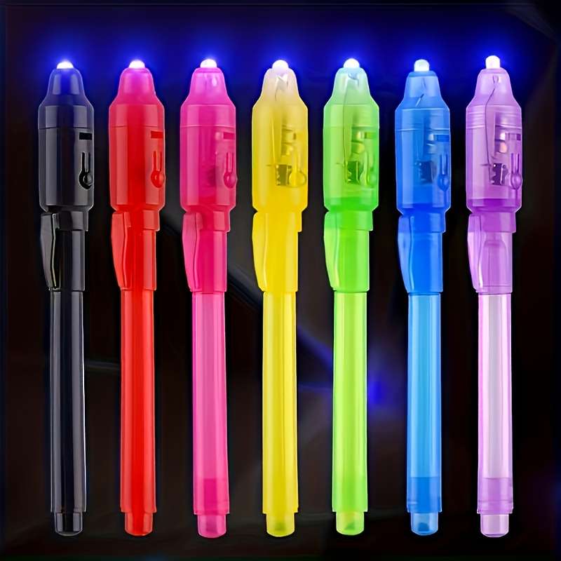 7-Piece Uv Pen Set Invisible Ink Marker Pen