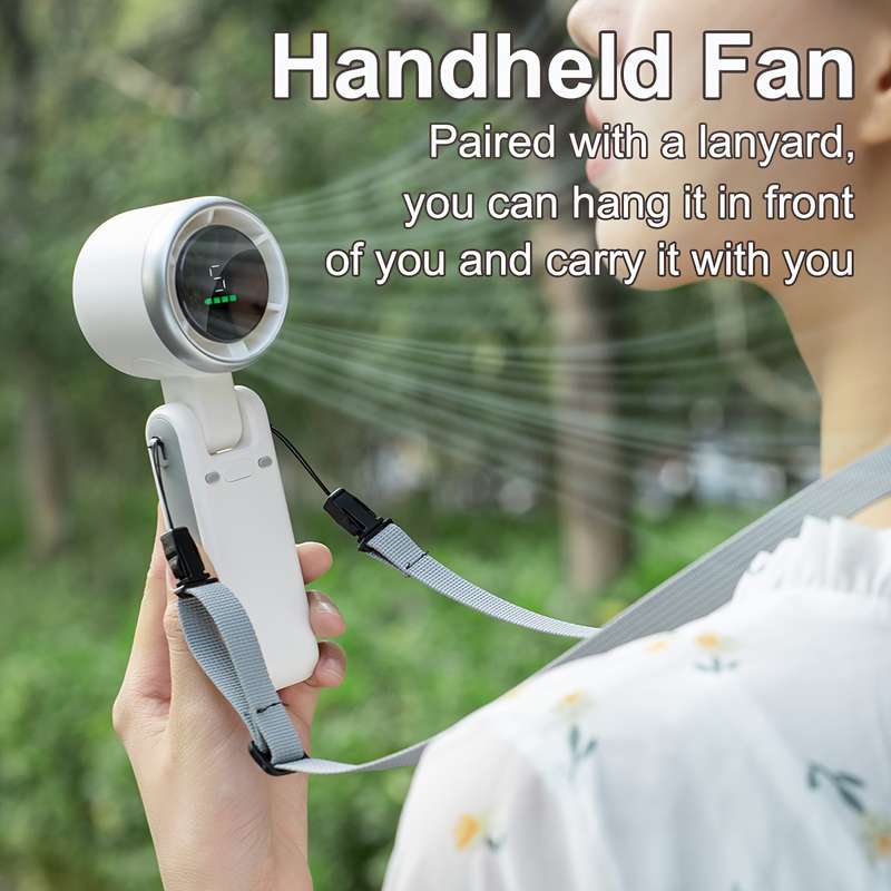 Elegant Handheld Portable Fan With High-Speed Motor