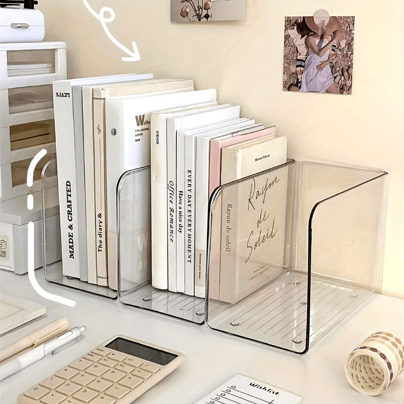 Transparent Bookshelf Book Stand Desktop Stand
