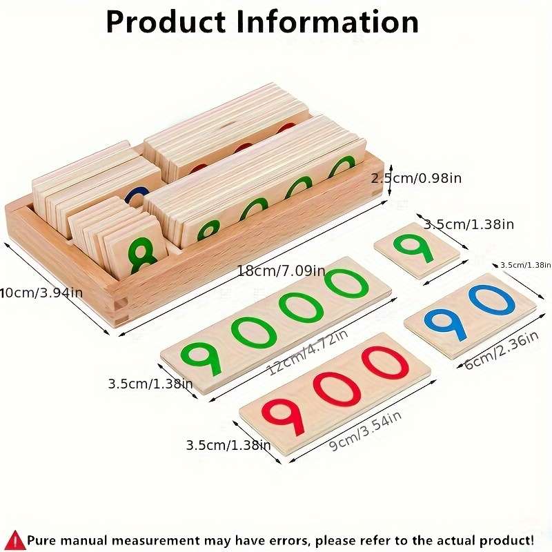 Educational Wooden Number Cards
