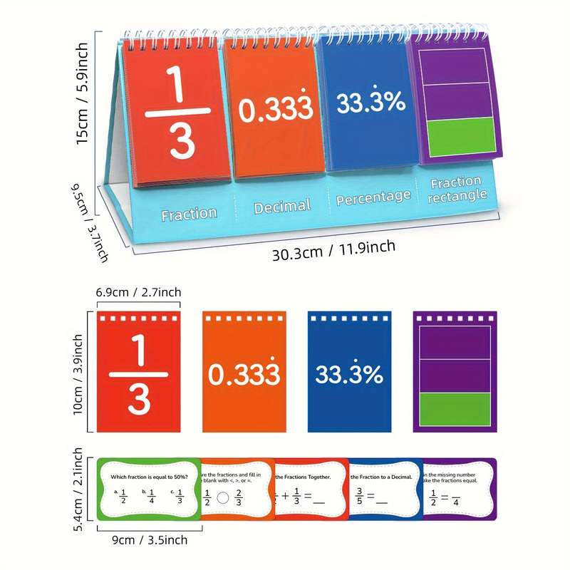 Interactive Math Fractions Flip Calendar