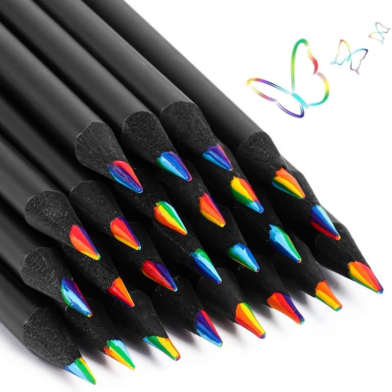 10-Piece 7-Color Rainbow Colored Pencil Set