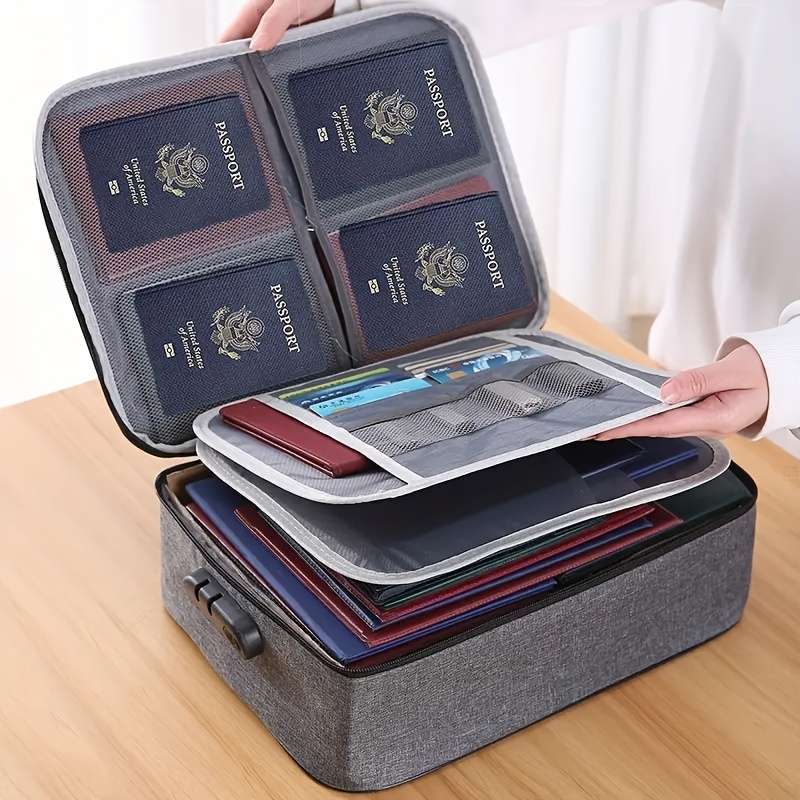 Lockable Fireproof Document And Wallet