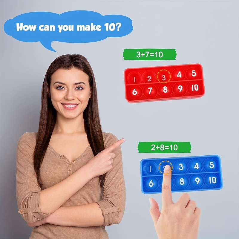 6-Pack Silicone Ten Frame Counting Teaching Aids