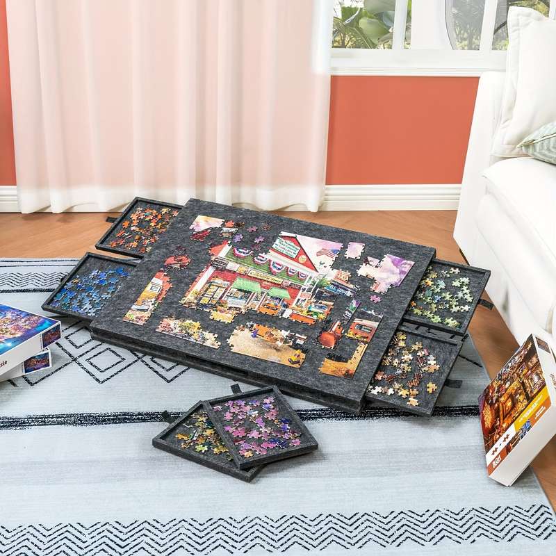 6 In 1 Jigsaw Puzzle Table