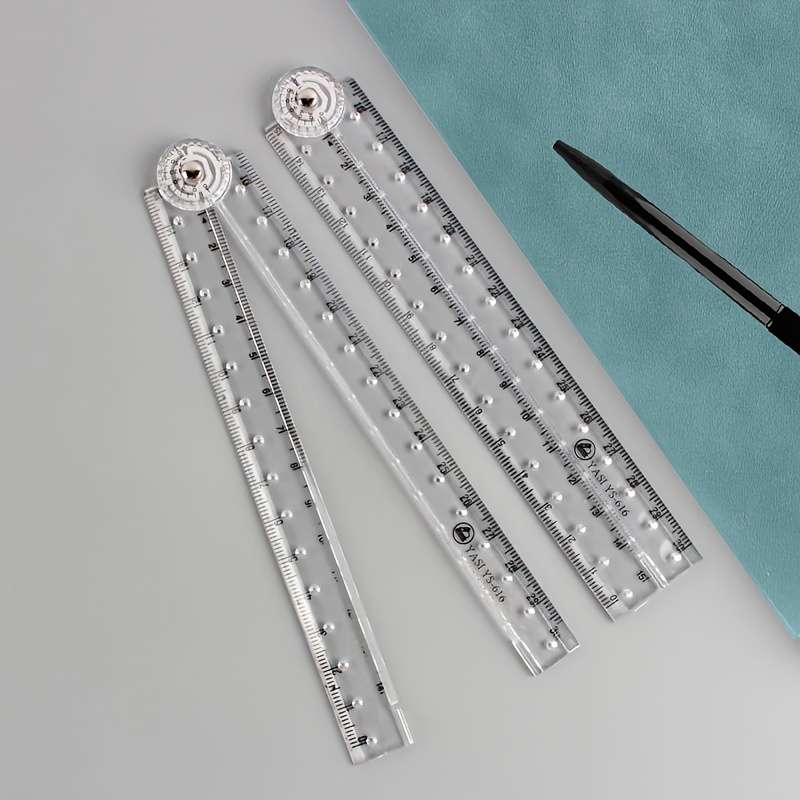 1 Piece Of Shatterproof Transparent Folding Ruler