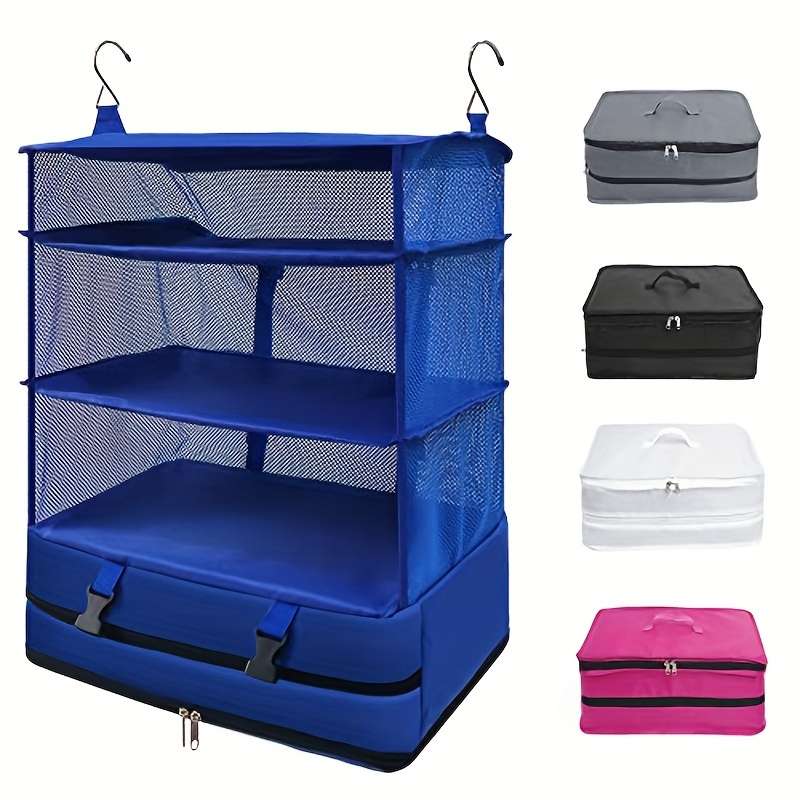 1pc Portable Foldable Hanging Travel Storage Rack