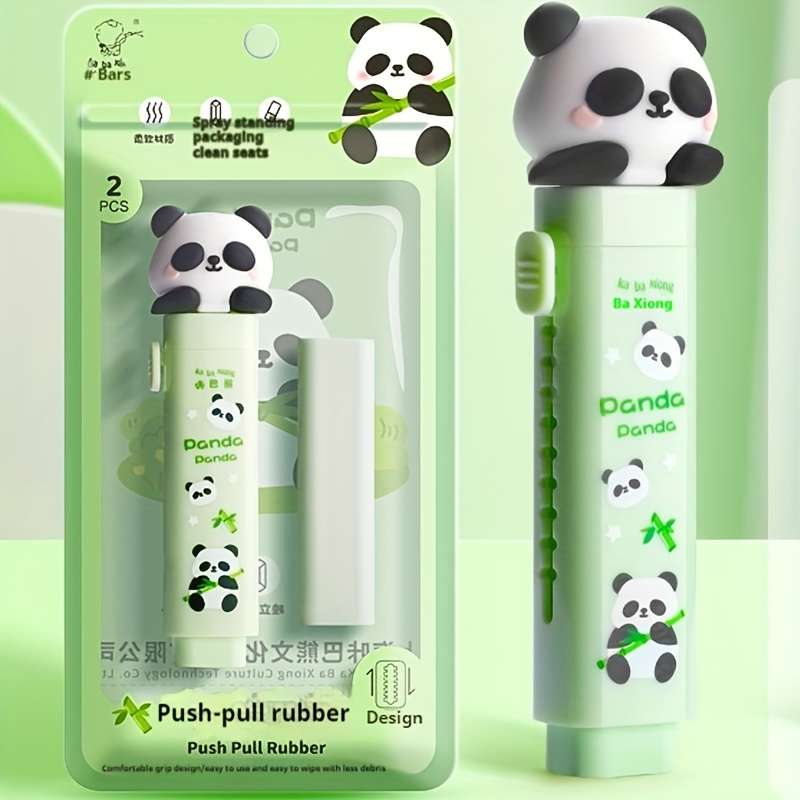 1pc Cartoon Silicone Push-Pull Eraser