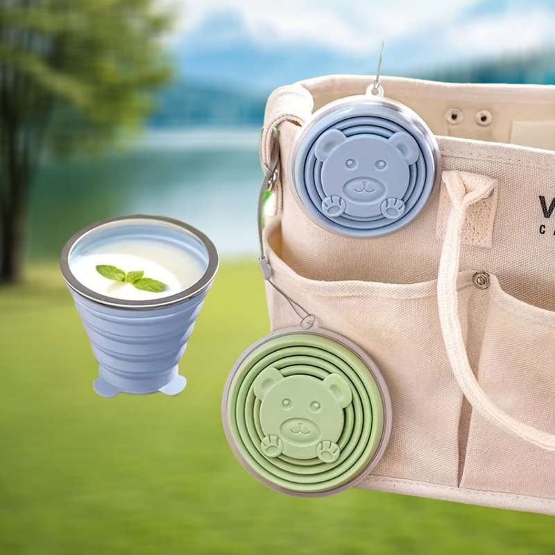 1Pc270ml Portable Outdoor Camping Folding Water Cup