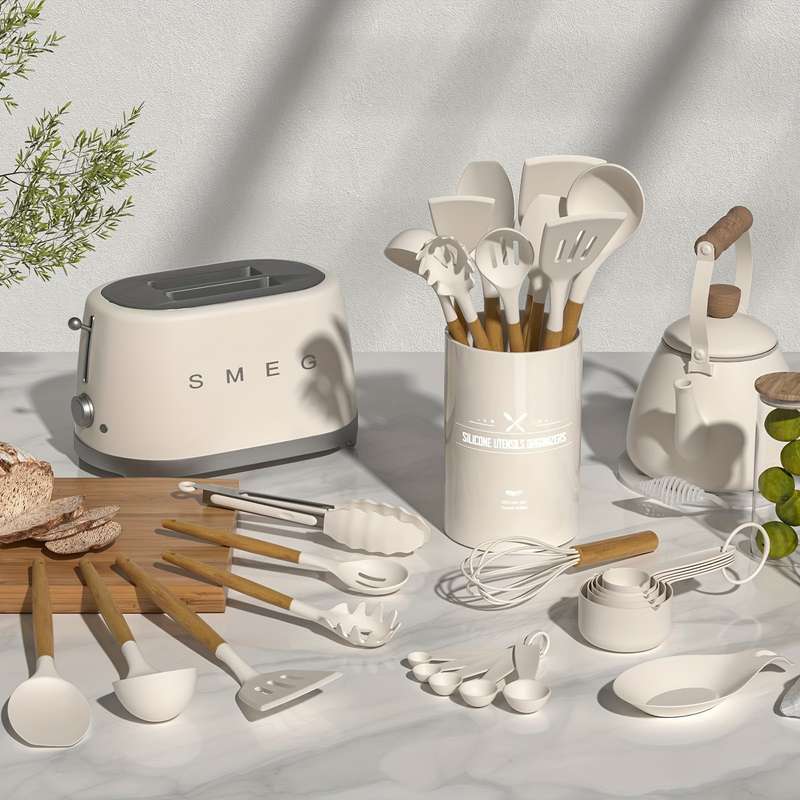 34-Piece Silicone Kitchen Utensil Set