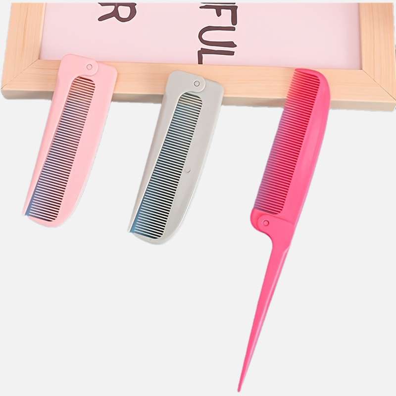1Pc Folding Comb Portable Pointed Tail Tooth Comb