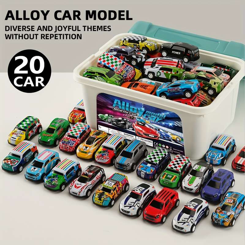 20-piece metal toy car set