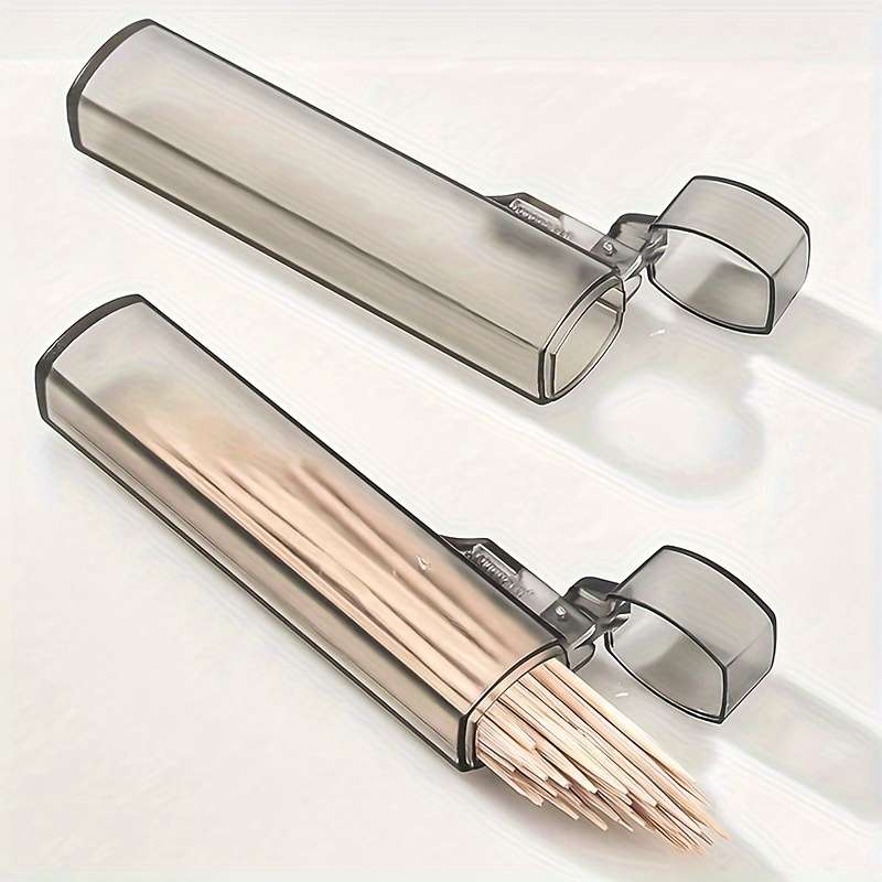 1 clear portable toothpick box