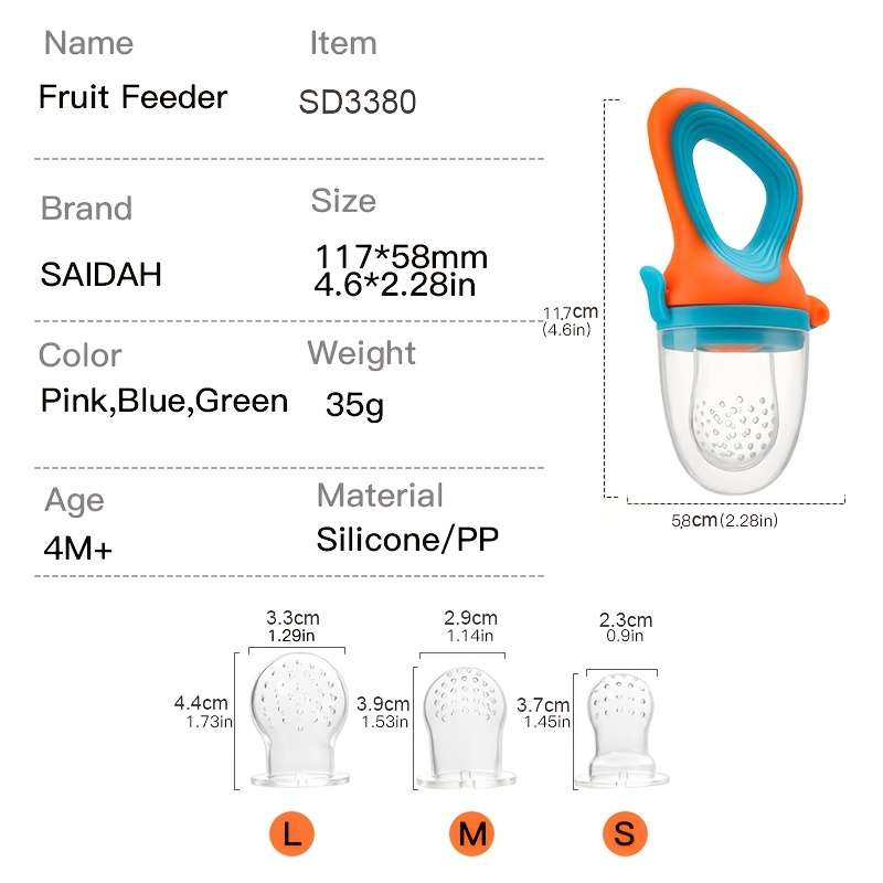 5-Piece Silicone Fruit Feeder Set For Kids