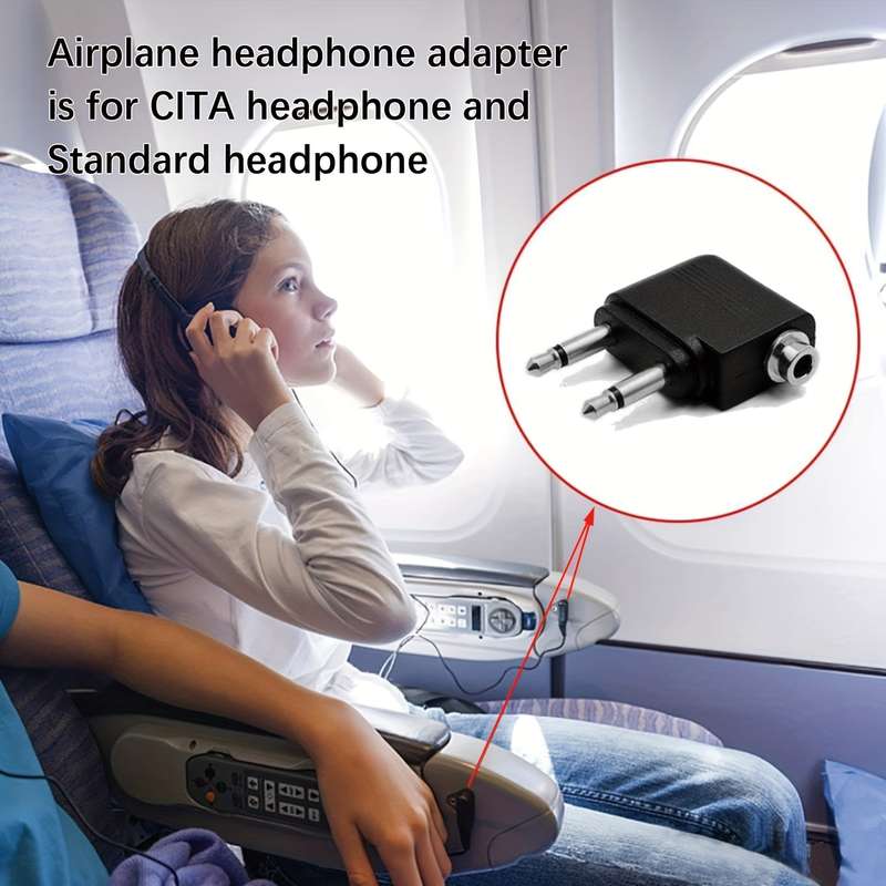 2x3.5MM male to 3.5MM female aircraft headphone adapter
