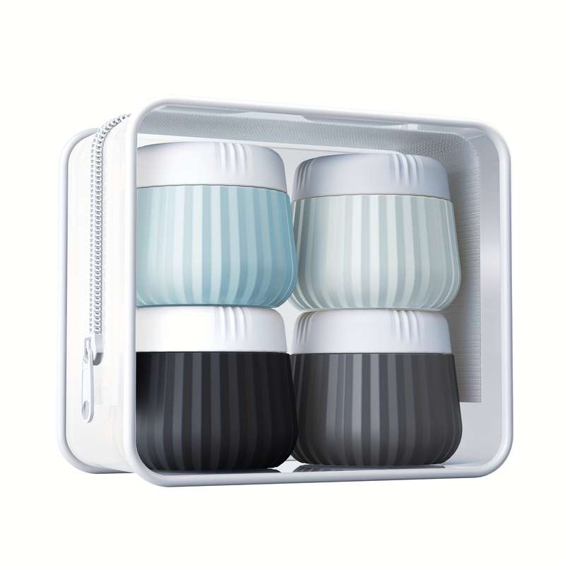 4-Pack Silicone Refillable Travel Containers