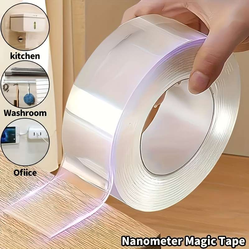 Extra Strong Double-Sided Tape Clear Washable