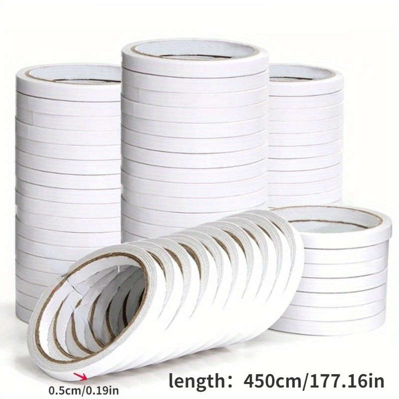 20 Rolls Of Double-Sided Clear Tape - Strong Adhesive