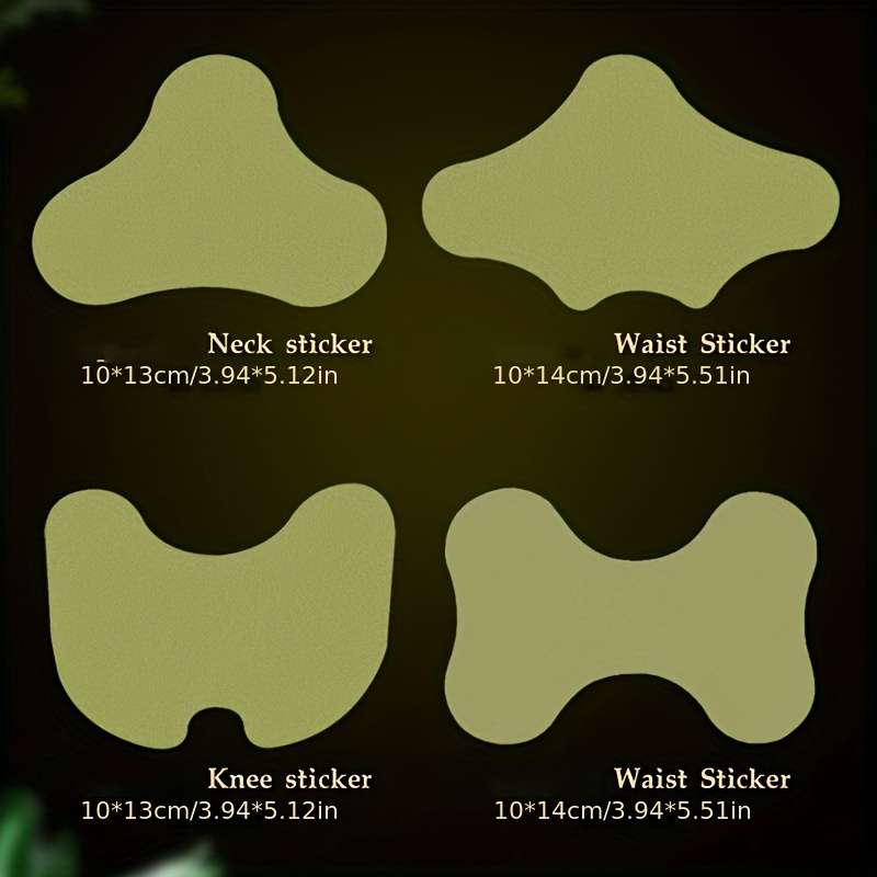 200 Ginger Heat Patches - 4 Unique Shapes 50 Pieces